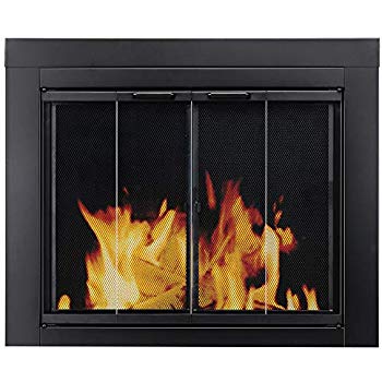 Glass Fireplace Screen Free Standing Beautiful Pleasant Hearth at 1000 ascot Fireplace Glass Door Black Small