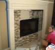 Glass Front Fireplace New Glass Tile Fireplace Hing to Cover Our Ugly White