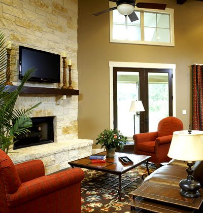 Great Room Fireplace Luxury A Floor to Ceiling Stacked Limestone Fireplace Be Es the