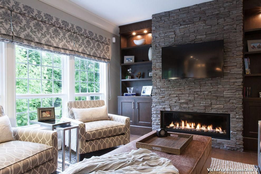 Great Room Fireplace Luxury Stackable Stone Fireplace with Built Ins On Each Side for