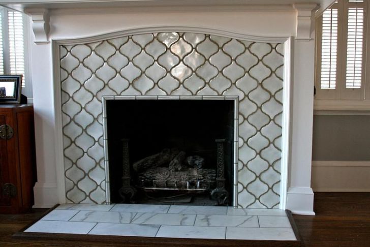 Grey Tile Fireplace Lovely Moroccan Lattice Tile Fireplace Yes Please