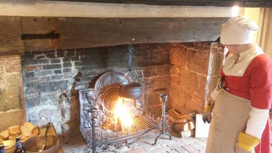 The upstairs area with a fireplace Picture of Bridge a wide angle shot of