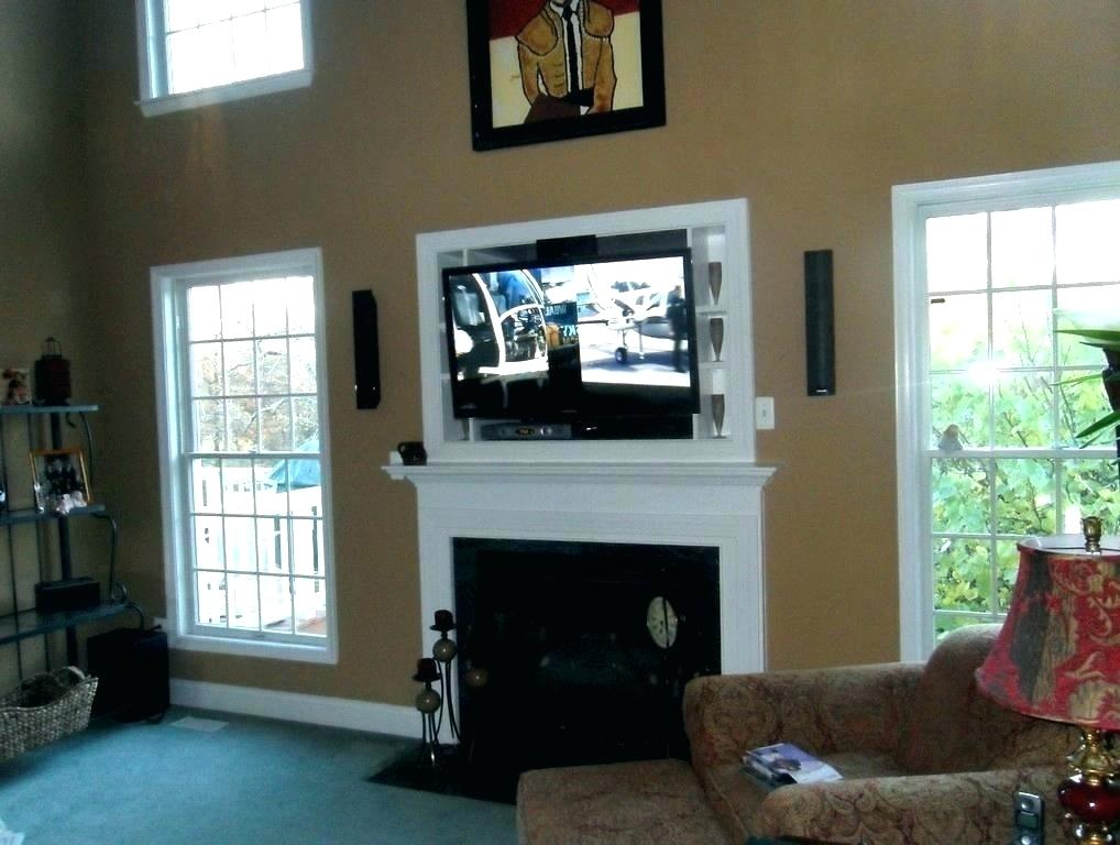 Hidden Tv Above Fireplace New Mount Tv Over Fireplace Hide Wires Fireplace Design Ideas