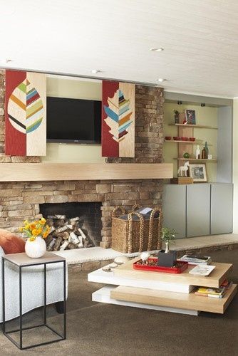 Hidden Tv Above Fireplace New Tvs are Hidden Behind the Decor Decoration Ideas
