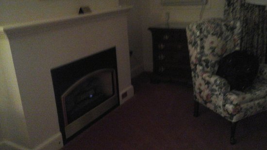 fireplace in the room