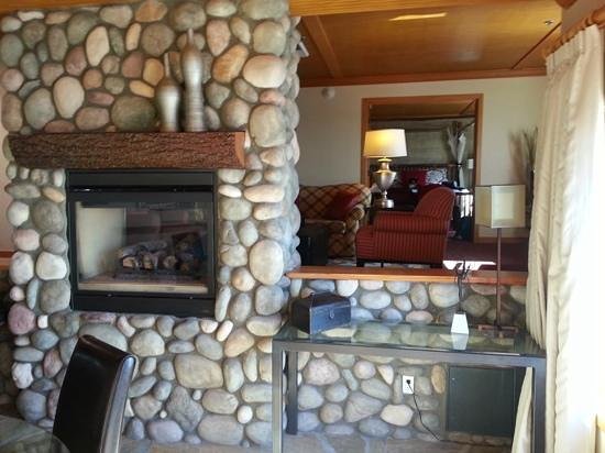 How to Clean A Stone Fireplace Beautiful Penthouse Fireplace Looking On Master Bedroom Picture Of