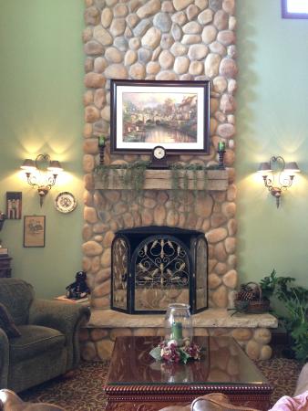 Beautiful Stone Fireplace in Lobby Picture of Hearthstone hearthstone inn suites