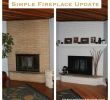 How to Paint Brick Fireplace Unique Simple Fireplace Update Harvard Homemaker