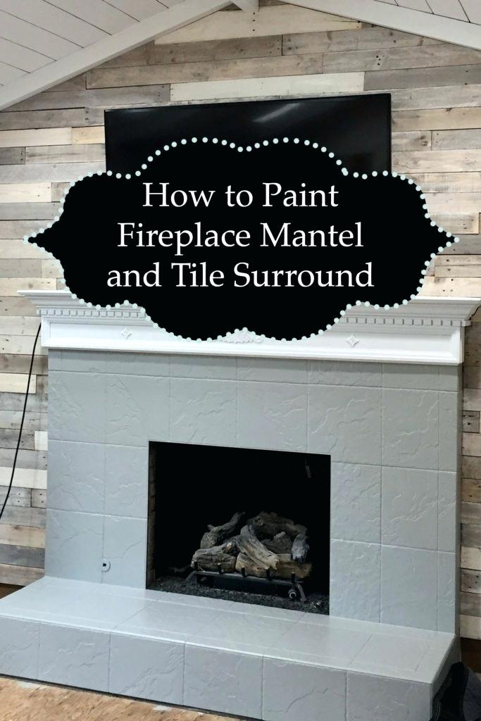 gray fireplace mantel how to paint and tile surround