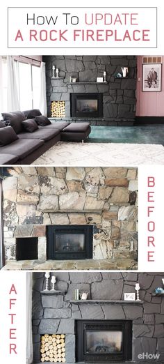 27 Best Painted stone fireplace images c9340b d066bf f464db old rock fireplace makeover paint rock fireplace
