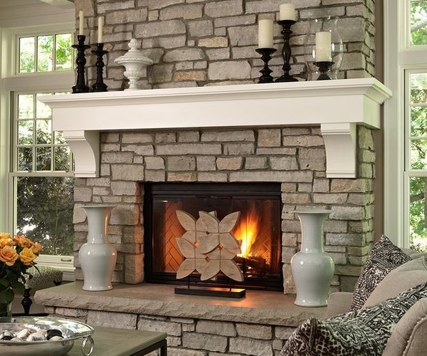 How to Paint Stone Fireplace Lovely Stone Fireplace White Wood Mantel