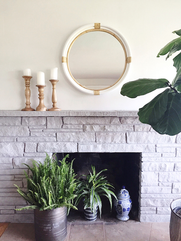 The Inspired Room Painted Stone Fireplace Paris Grey