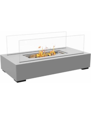 regal flame utopia ventless tabletop portable bio ethanol fireplace gray