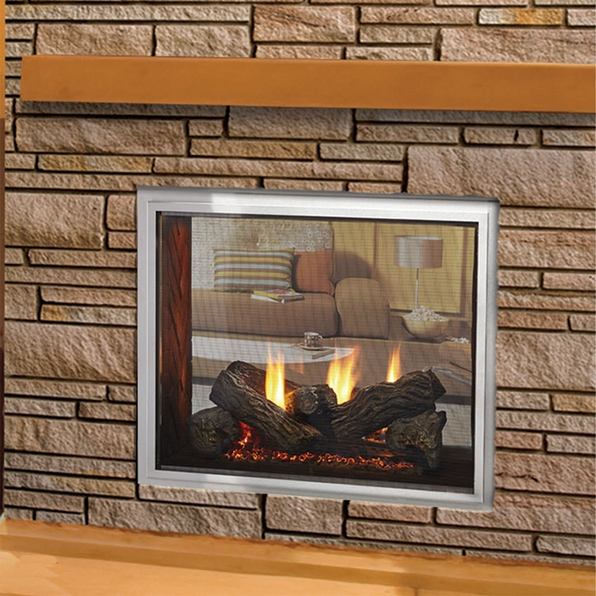 Indoor Outdoor Gas Fireplace Elegant Majestic fortress 36 Indoor Outdoor See Through Gas Fireplace Odfortg 36