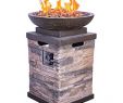 Indoor Outdoor See Through Gas Fireplace Beautiful Bond Manufacturing Newcastle Propane Firebowl Realistic Stone Look Firepit Heater 40 000 Btu Outdoor Gas Fire Pit 20 Lb Natural
