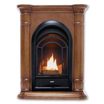 Indoor Outdoor See Through Gas Fireplace New 28 In Ventless Dual Fuel Fireplace In Walnut Finish with thermostat Control