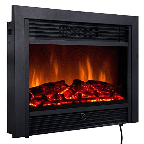 Giantex 28 5" Electric Fireplace Insert with Heater Glass 0d4137b7488aaae949e4b3e111a