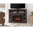 Infrared Fireplace Entertainment Center Awesome Grafton 46 In Tv Stand Infrared Electric Fireplace In Medium Brown Walnut