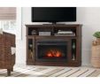 Infrared Fireplace Entertainment Center Awesome Grafton 46 In Tv Stand Infrared Electric Fireplace In Medium Brown Walnut