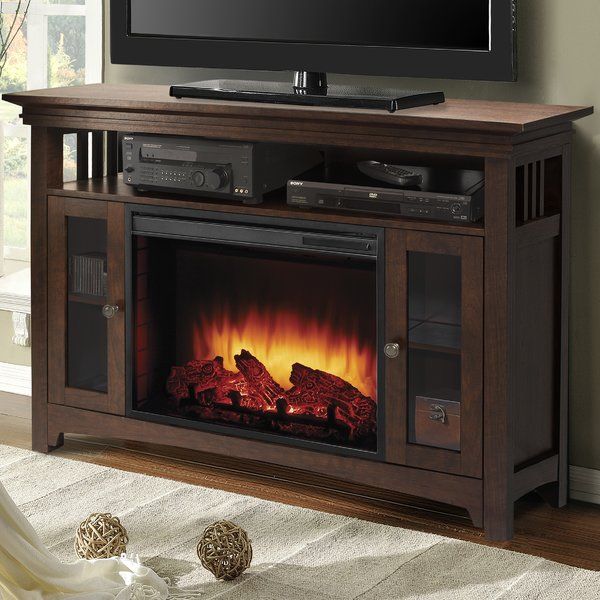 Wyatt Infrared TV Stand for TVs up to 48" with Fireplace in 9db177aadb3e4a31b7d6ed2b6d921cce
