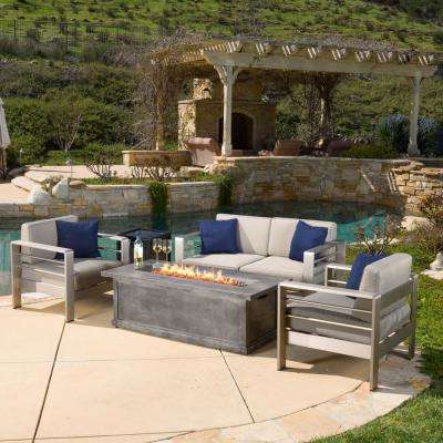 Inside Outside Fireplace Awesome Cape Coral Khaki 5 Piece Aluminum Patio Fire Pit Conversation Set with Khaki Cushions