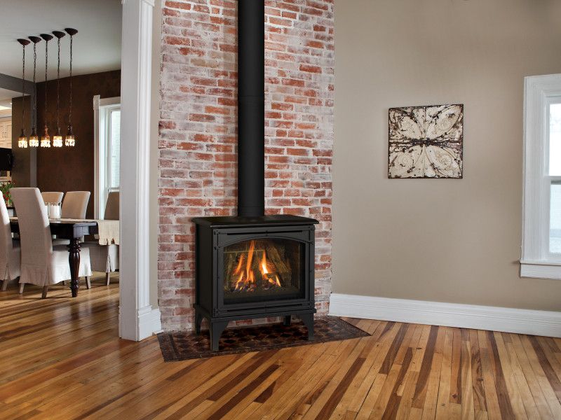 Installing A Gas Fireplace On An Interior Wall Beautiful the Birchwood Free Standing Gas Fireplace Provides the