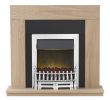Inwall Electric Fireplace Lovely Adam Malmo Fireplace Suite In Oak with Blenheim Electric Fire In Chrome 39 Inch