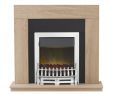 Inwall Electric Fireplace Lovely Adam Malmo Fireplace Suite In Oak with Blenheim Electric Fire In Chrome 39 Inch