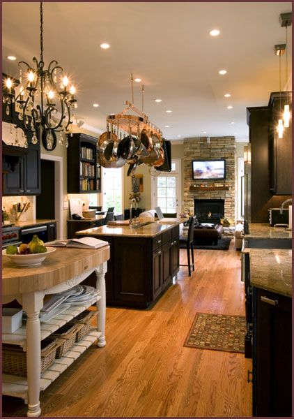 Kitchens with Fireplace Inspirational Wonderful Design with Lots Of Counter Space and A View Of