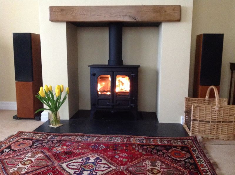 Kozy Fireplace Lovely Charnwood island 1 On Honed Granite Hearth Painted Recess