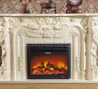 Large Electric Fireplace with Mantel Luxury Deluxe Fireplace W186cm European Style Wooden Mantel Plus