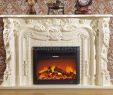 Large Electric Fireplace with Mantel Luxury Deluxe Fireplace W186cm European Style Wooden Mantel Plus