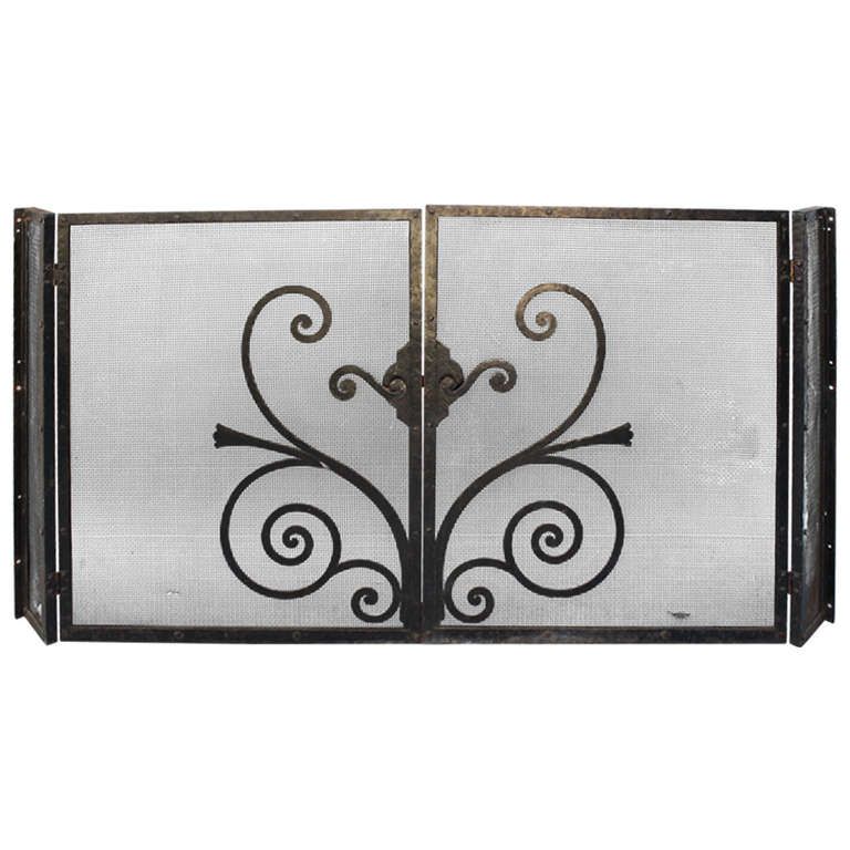 1920s Wrought Iron Fire Screen Rosedale 0de7a4bba6ffb c3bdb6f9848