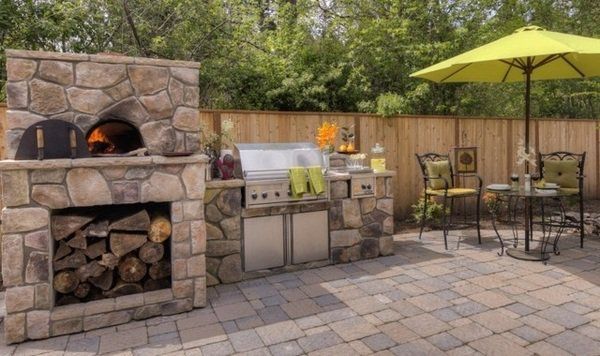 small patio deck design stone fireplace with pizza oven 69e80d7dc69edbcb1c e dd8