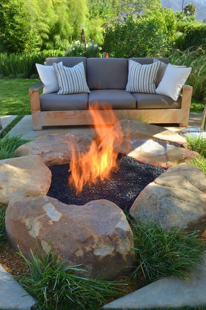 Large Outdoor Fireplace Luxury Captivating Fire Pit with Rock Surround Idea Feat