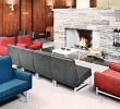 Large Stone Fireplace Beautiful Mid Century Modern Seating Arrangement Around A Large Stone