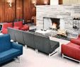 Large Stone Fireplace Beautiful Mid Century Modern Seating Arrangement Around A Large Stone