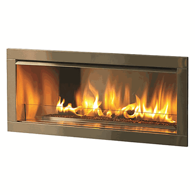 firegear outdoor linear fireplace with 2 faceplate od42 n 41 1