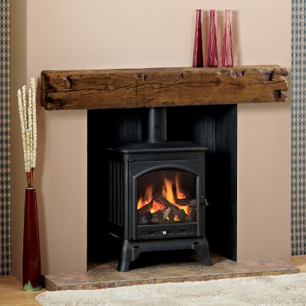 Log Fireplace Beautiful Great Beam Aged Oak Medium Finish Beam Fireplace