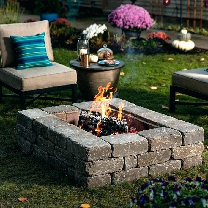 fire pit insert lowes ring finished modern gas