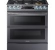 Lowes Gas Fireplace Inserts New Flex Duo 5 Burner 3 4 Cu Ft 2 3 Cu Ft Self Cleaning Double Oven Convection Gas Range Fingerprint Resistant Black Stainless Steel Mon 30 In