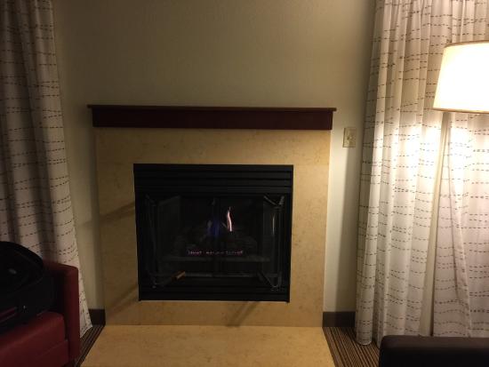 fireplace with timer