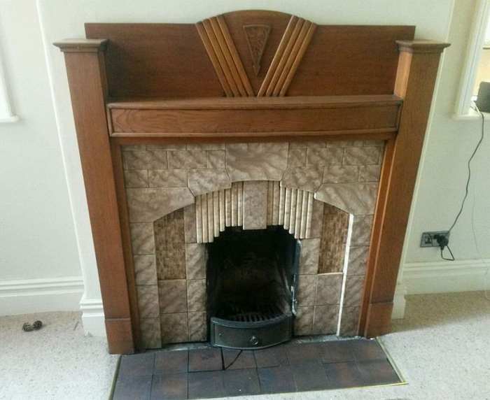 art deco fireplace