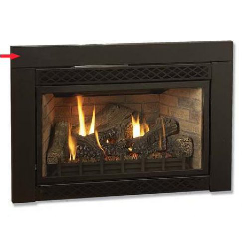 black flat 46 in w x 32 in h surround for majestic 380idv fireplace insert 29