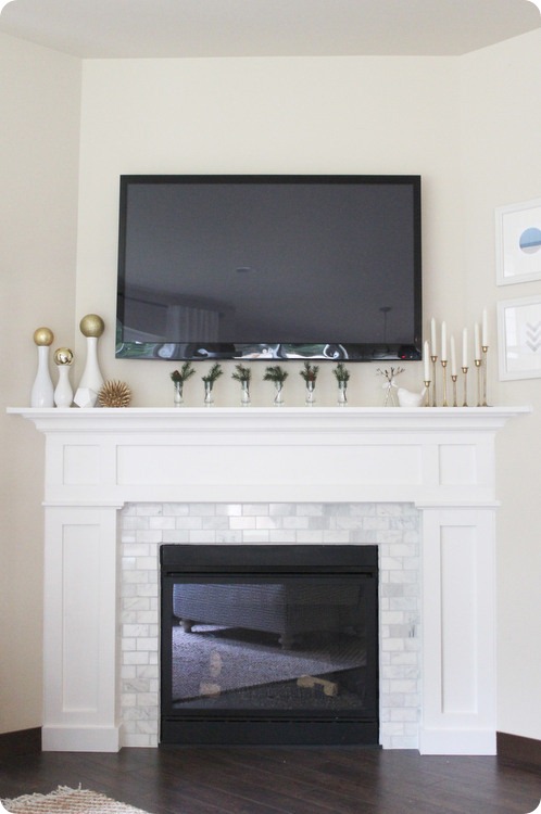 Make A Fireplace Mantle Lovely the Fireplace Design From Thrifty Decor Chick
