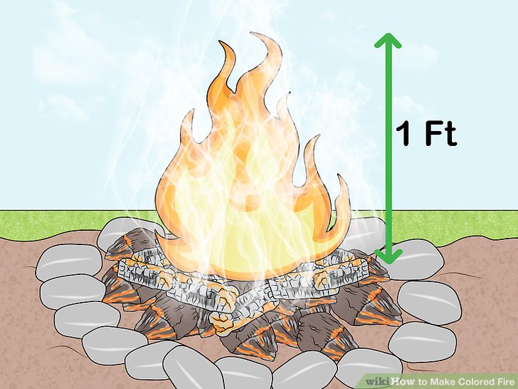 Making A Fireplace Elegant 4 Ways to Make Colored Fire Wikihow