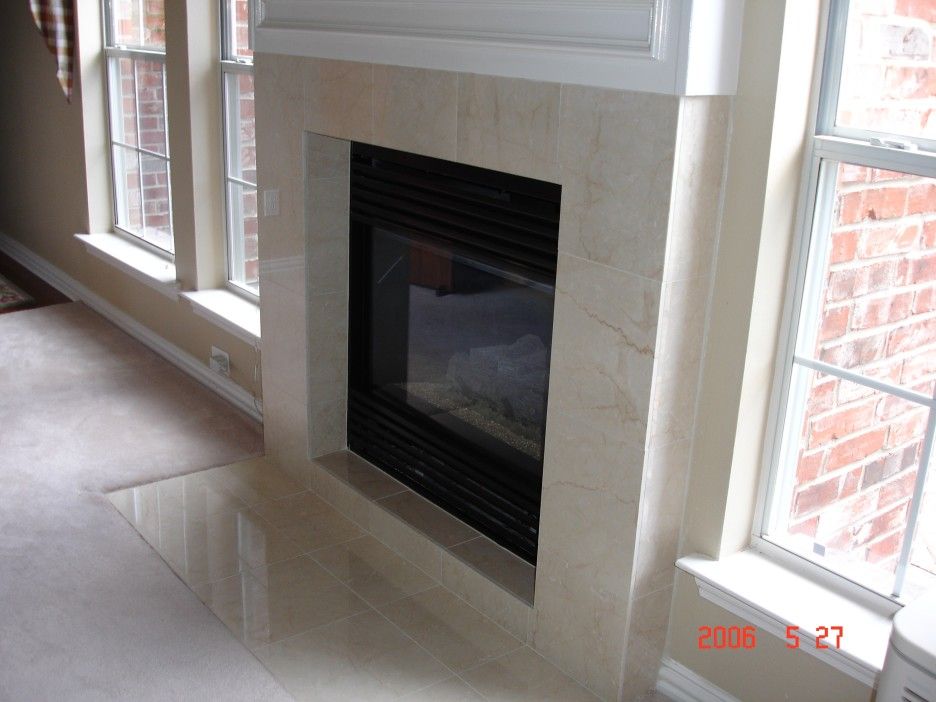 Marble Fireplace Surround Elegant Furniture Cream Marble Panel for Electric Fireplace