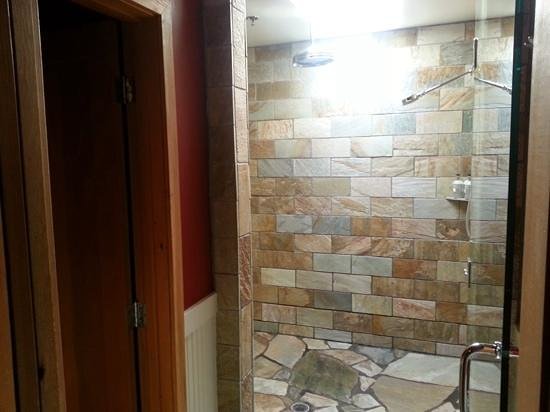Penthouse fireplace looking on master bedroom Picture of penhouse rainwater showervery