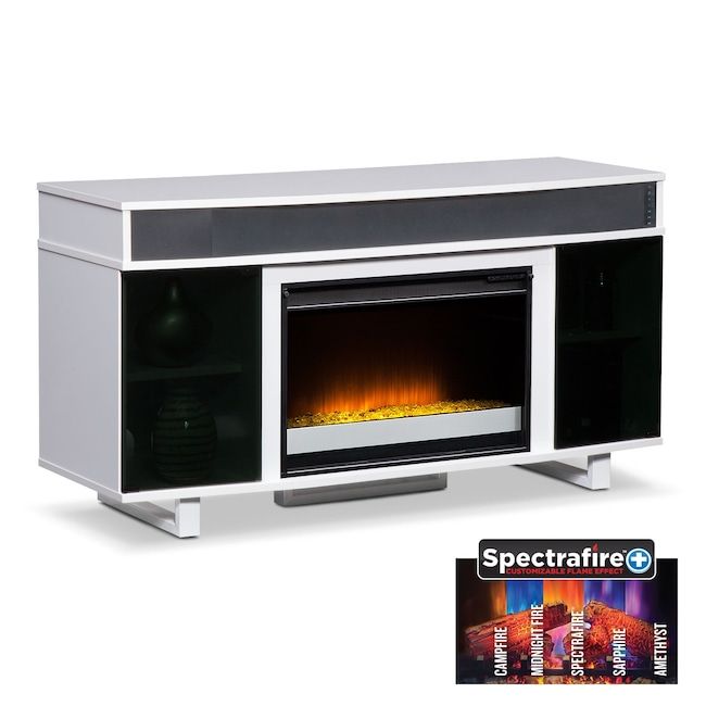 Media Cabinet with Fireplace Fresh Entertainment Furniture Pacer 56" Contemporary Fireplace