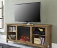 Media Center Fireplace New Walker Edison W58fp18bw 58" Barnwood Tv Stand with Fireplace